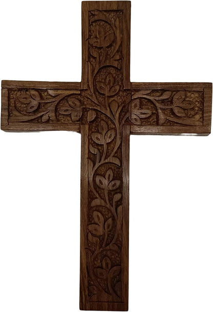Wall Hanging Wooden Christ Cross Crucifix Catholic Rosewood Crucifix for Home