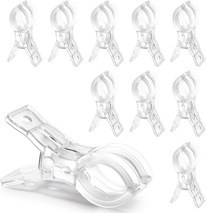 10 Pcs Spring Clamps 3.5 Inch Clear Plastic Clips for Balloon Arch Backdrop Craft Decoration