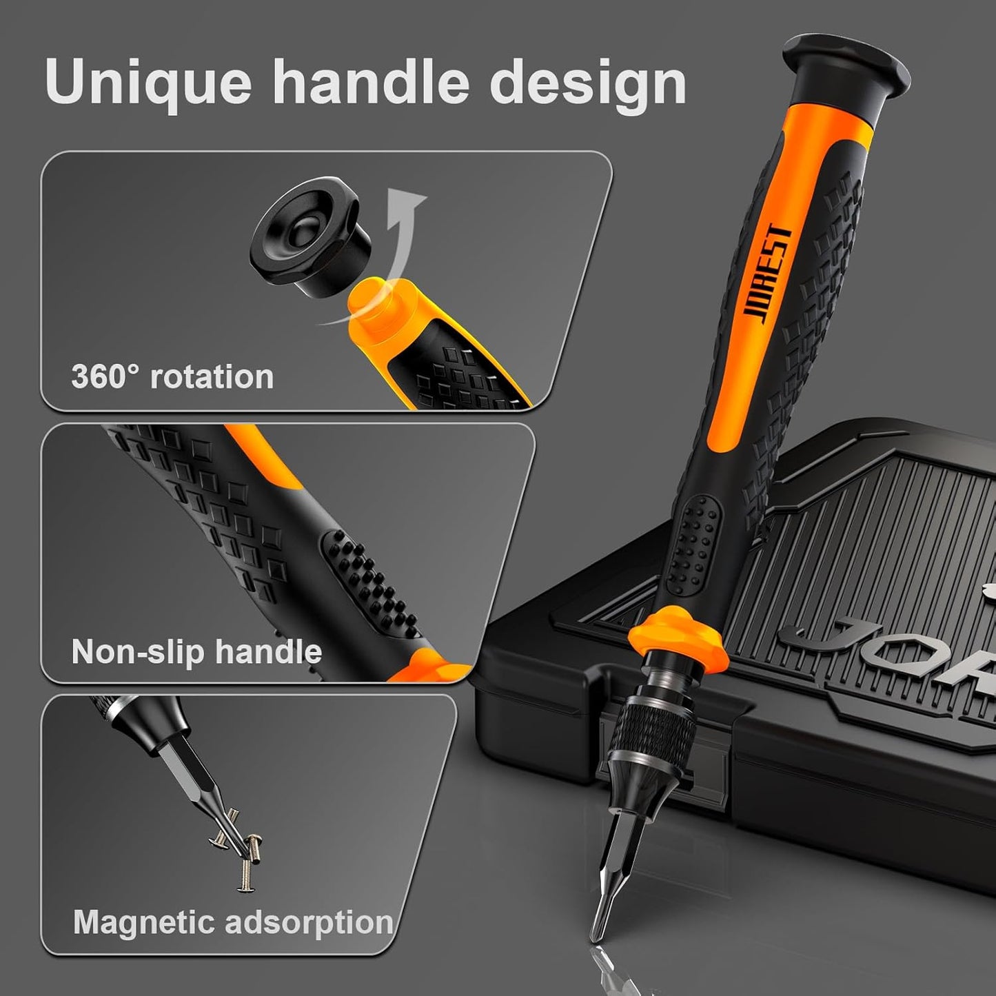 40Pcs Small Precision Screwdriver Set (S2 Steel) Magnetic Screwdriver Set with Torx T5 T6 T8 Mini Repair Tool