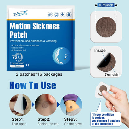 Sea Sickness Patches for Cruise Ca, Airplane and Other Travel  Non-Drowsy Effective