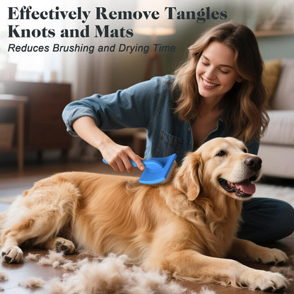2PCS Slicker Brush for Dogs & Pet Comb Professional Dog Grooming Brush with Extra Long Pins to Effectively Remove Tangles, Knots and Mats