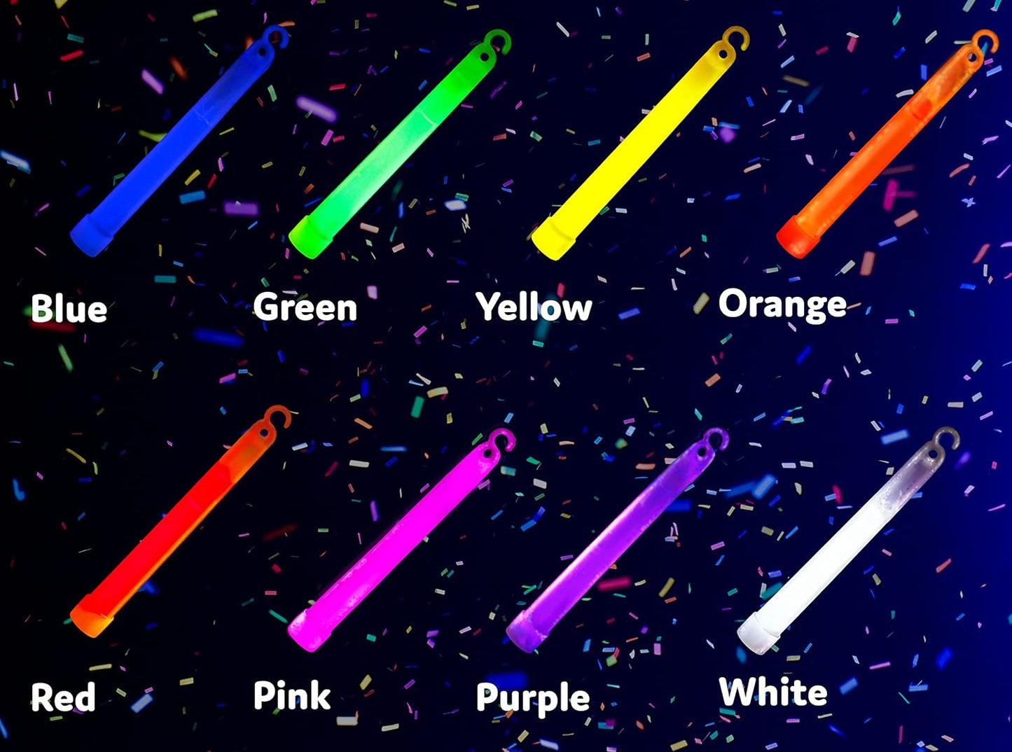 Glow Sticks Party Supplies for Kids and Adults (30pk Assorted)  6 Inch Bulk Glow