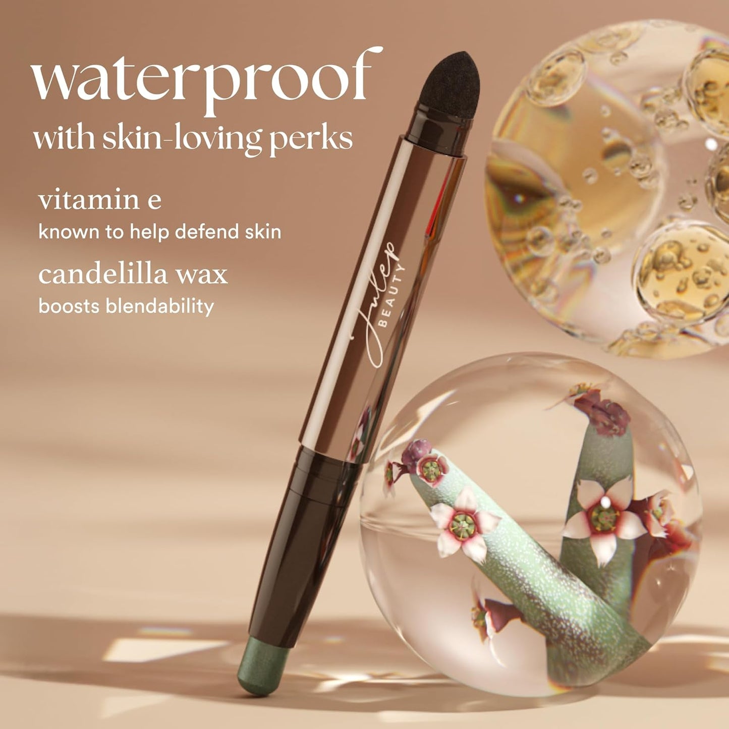 101 Cream to Powder Waterproof Shadow Stick Sand Shimmer Long-Lasting Crease-Proof Champagne Toned Shimmer Cream Eyeshadow