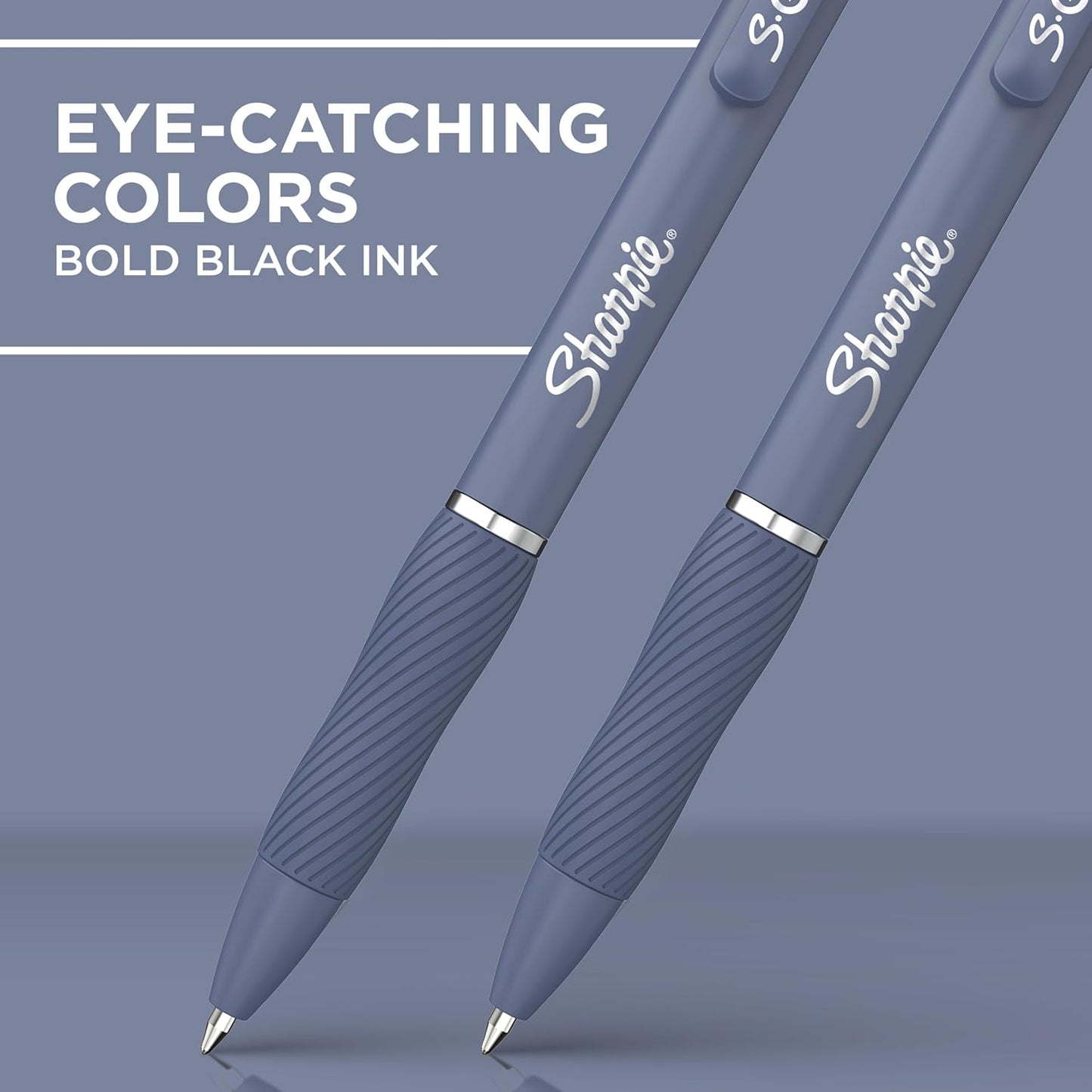 Gel Pens Medium Point (0.7mm), Assorted Fashion Barrels, Black Ink, 12 Count - Office Teacher