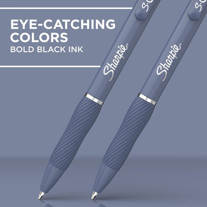 Gel Pens Medium Point (0.7mm), Assorted Fashion Barrels, Black Ink, 12 Count - Office Teacher
