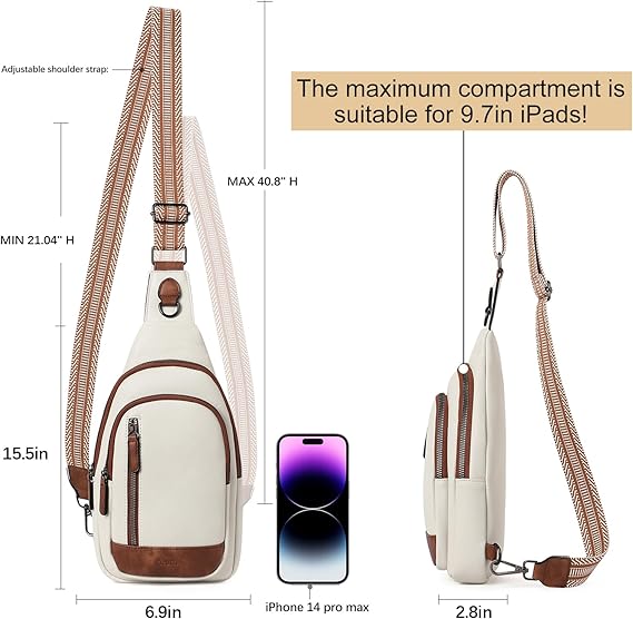 Crossbody Bags for Women Men Leather Sling Bag Cross Body Backpack for Woman Gifts for Women Birthday