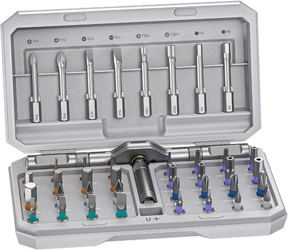 42 in1 Magnetic Screwdriver Set Precision Multi Bit Ratchet T Handle Repair Kit for Electronics Phone Laptop Watch