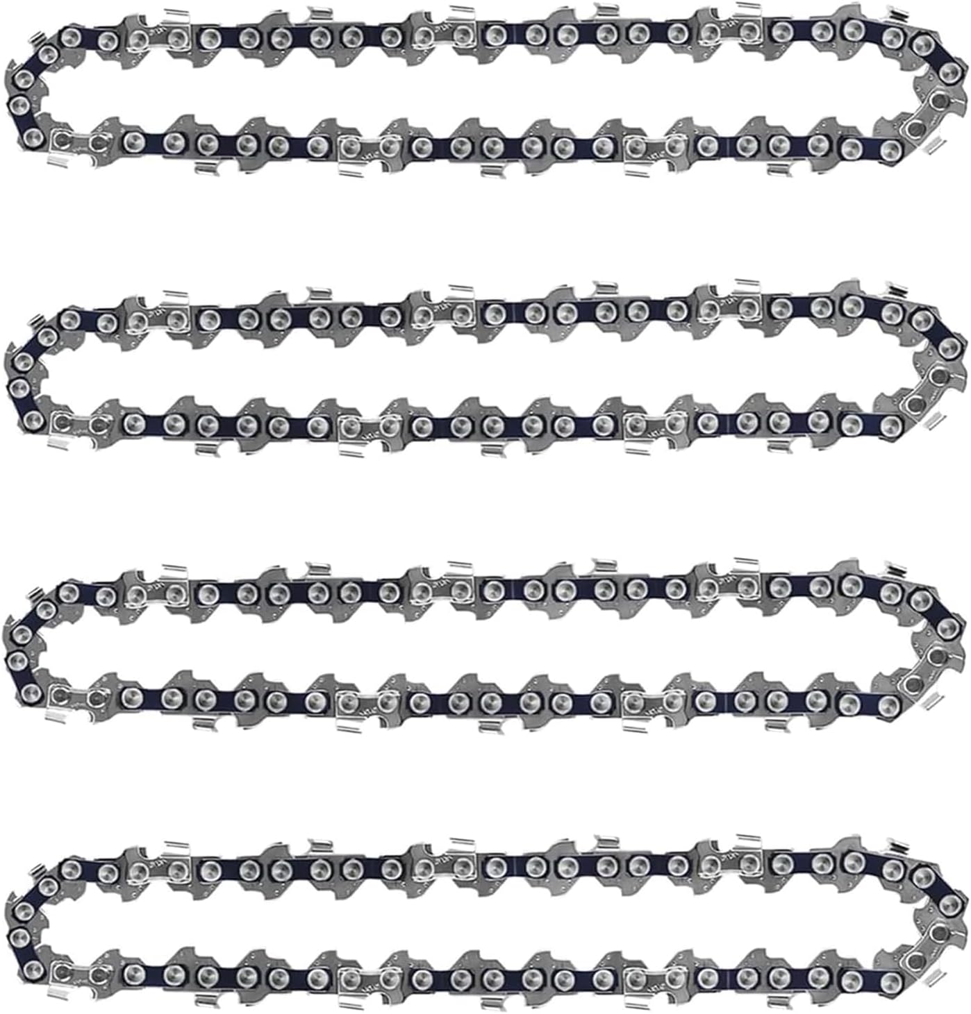 4 Pack 8 Inch Chainsaw Chains Replacement 1/4" Pitch 47 Drive Links .043" Gauge for Mini Cordless Electric Chain