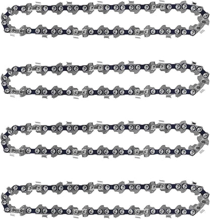 4 Pack 8 Inch Chainsaw Chains Replacement 1/4" Pitch 47 Drive Links .043" Gauge for Mini Cordless Electric Chain