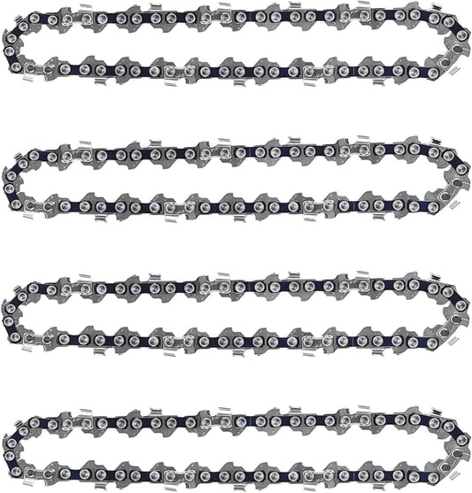4 Pack 8 Inch Chainsaw Chains Replacement 1/4" Pitch 47 Drive Links .043" Gauge for Mini Cordless Electric Chain