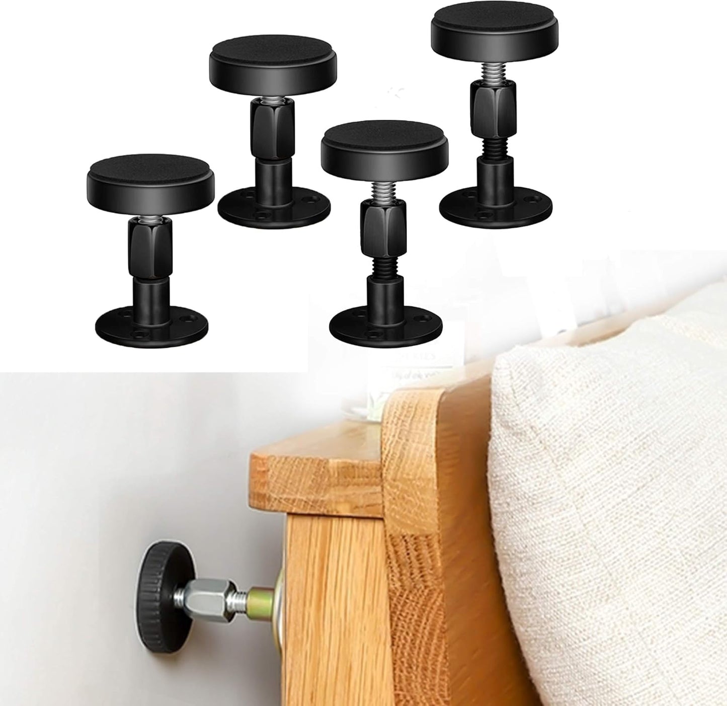 Threaded Bed Frame Anti-Shake Tool Headboard Stoppers Bedside Anti Shake Tool for Beds