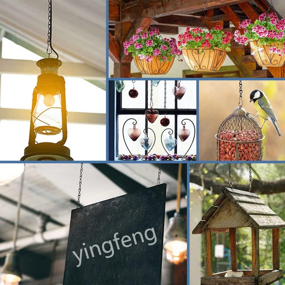 10 Pack 9.5 Inch Black Hanging Chains Garden Plant Hangers for Hanging Bird Feeders Billboards Chalkboards
