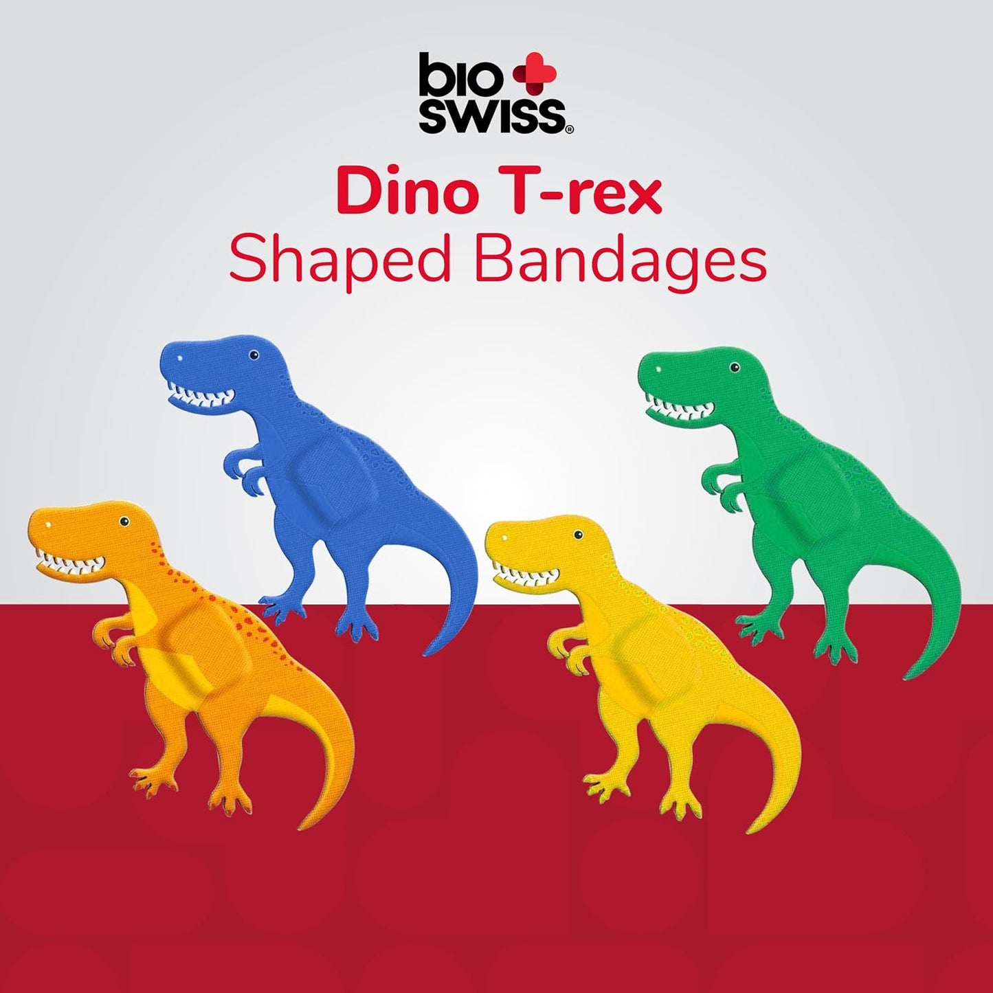 Dinosaur Shaped Self Adhesive Bandage Set Latex Free Sterile Wound Care 50 Count