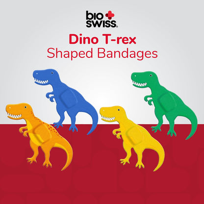 Dinosaur Shaped Self Adhesive Bandage Set Latex Free Sterile Wound Care 50 Count