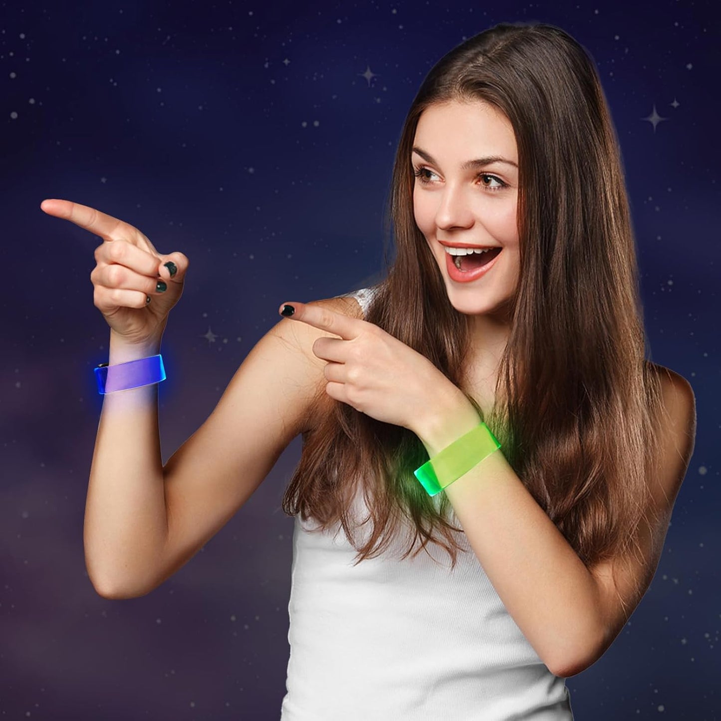 Led Light Up Bracelets with Clasp Glow in the Dark Party Supplies Neon Rave Accessories Cool
