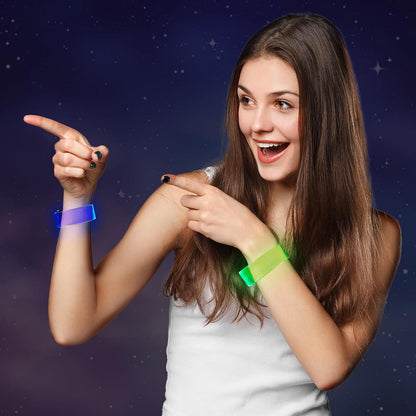 Led Light Up Bracelets with Clasp Glow in the Dark Party Supplies Neon Rave Accessories Cool