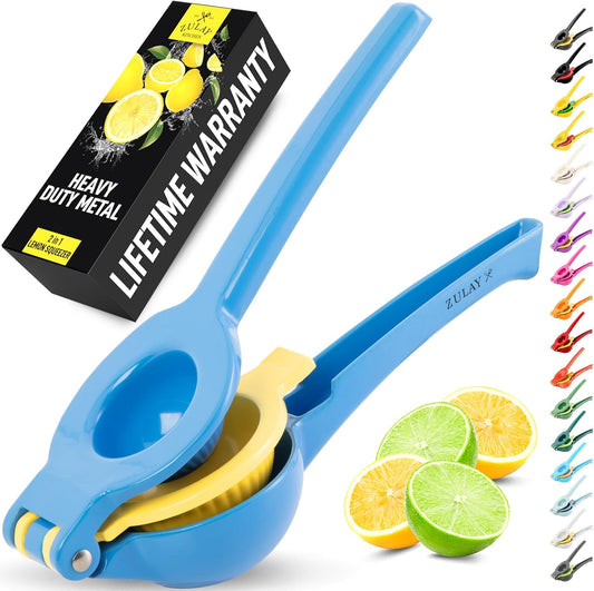 Kitchen Metal 2-in-1 Lemon Squeezer Sturdy Max Extraction Hand Juicer Lemon Squeezer Gets Every Last Drop
