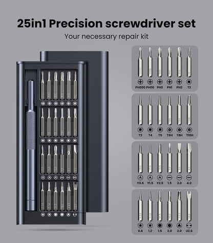 25 in 1 Small Precision Screwdriver Set Professional Magnetic Mini Repair Tool Kit for Phone Computer