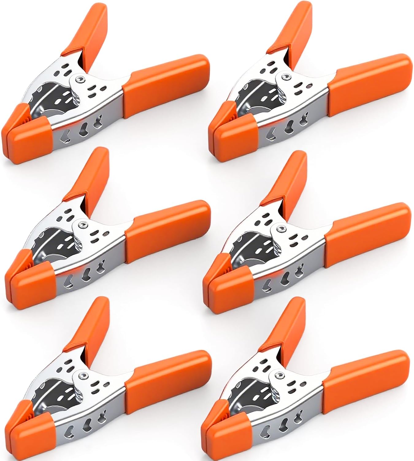 6 Piece 6" inch Spring Clamp Heavy Duty Spring Metal Spring Clamps 2.5"-inch Jaw opening