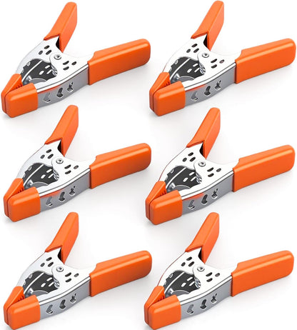 6 Piece 6" inch Spring Clamp Heavy Duty Spring Metal Spring Clamps 2.5"-inch Jaw opening