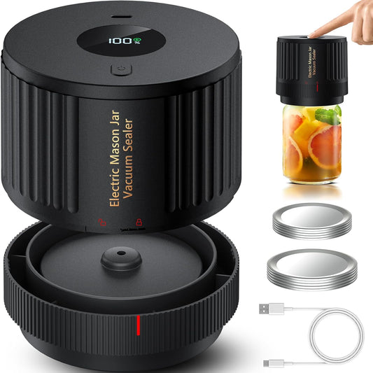 Jar Vacuum Sealer Kit for Wide Mouth and Regular Mouth Mason Jars