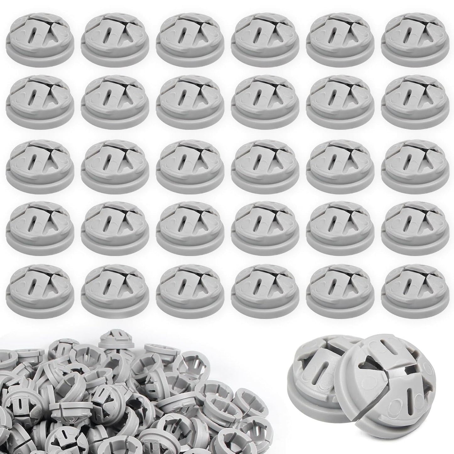 120 PCS 3/8-1/2 Inch Non Metallic Button Push-in Bulk Connector Cable Connectors Electrical Conduit Fittings