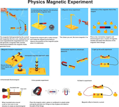 Large Science Lab Magnet Kit Physics Electromagnet Experiment Set for School Education