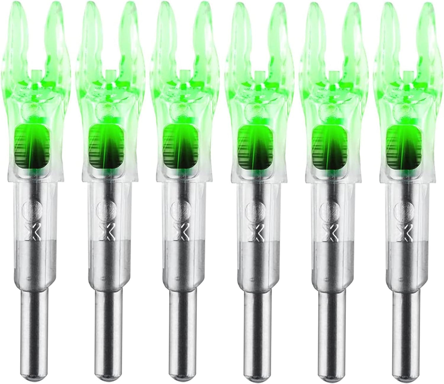 6PCS X Lighted Nocks for Arrows with .204 .233 .244 .246 Inside Diameter with H, S, GT Bushings High-Visibility