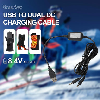 8.4v Heated Glove Charger for Insole Socks Jacket Battery Charging Easy for Outdoor and Travelling