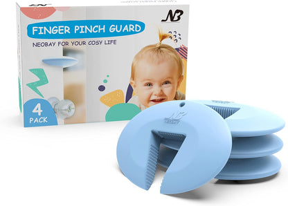 4 Pack Door Pinch Guard and Door Slam Stopper Durable Silicone Door Finger Pinch Guard Prevents Slamming