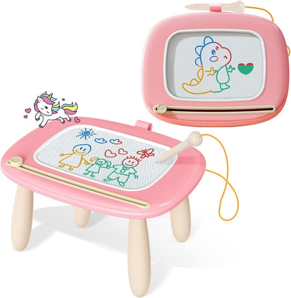 Magnetic Drawing Board Toddler Girl Toys for 1-2 Year Old Doodle Board Pad Learning and Educational Toys