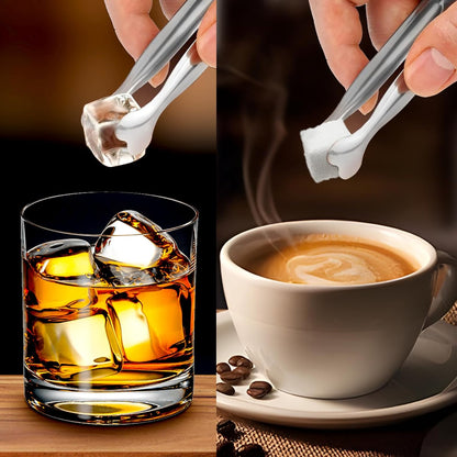 18-Packs Stainless Steel Sugar Tongs 4.3inch Ice Tongs Kitchen Appetizers Tongs for Coffee Bar