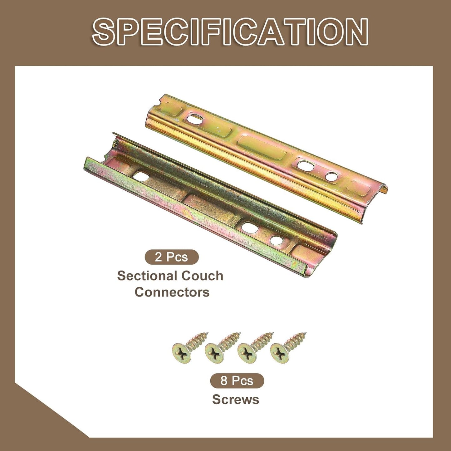 2Pcs Sofa Connector Furniture Sofa Latch Sofa Slider Bed Frame Accessories Sofa Fixing Bolt
