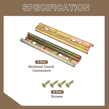 2Pcs Sofa Connector Furniture Sofa Latch Sofa Slider Bed Frame Accessories Sofa Fixing Bolt