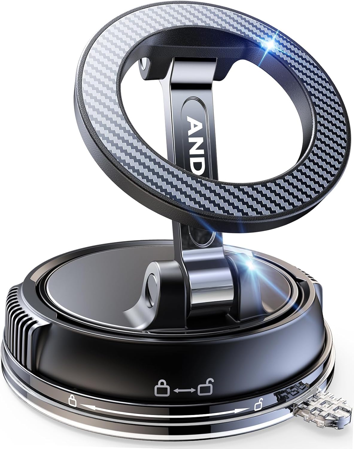 Car Phone Holder for Magsafe 78+LBS Strongest Suction & 2400gf Strongest Magnetic 360° Adjustable Car Phone Mount