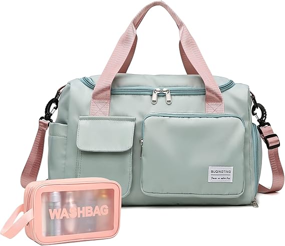 Gym Bag for Women Travel Duffle Bag Carry On Weekender Bag with Shoe Compartment