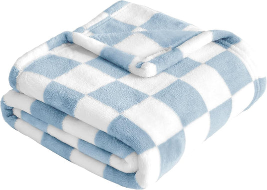 Checkered Baby Blanket Fleece Baby Blankets for Boys Ultra Soft Cozy Fluffy Infant Toddler Newborn Receiving Blankets
