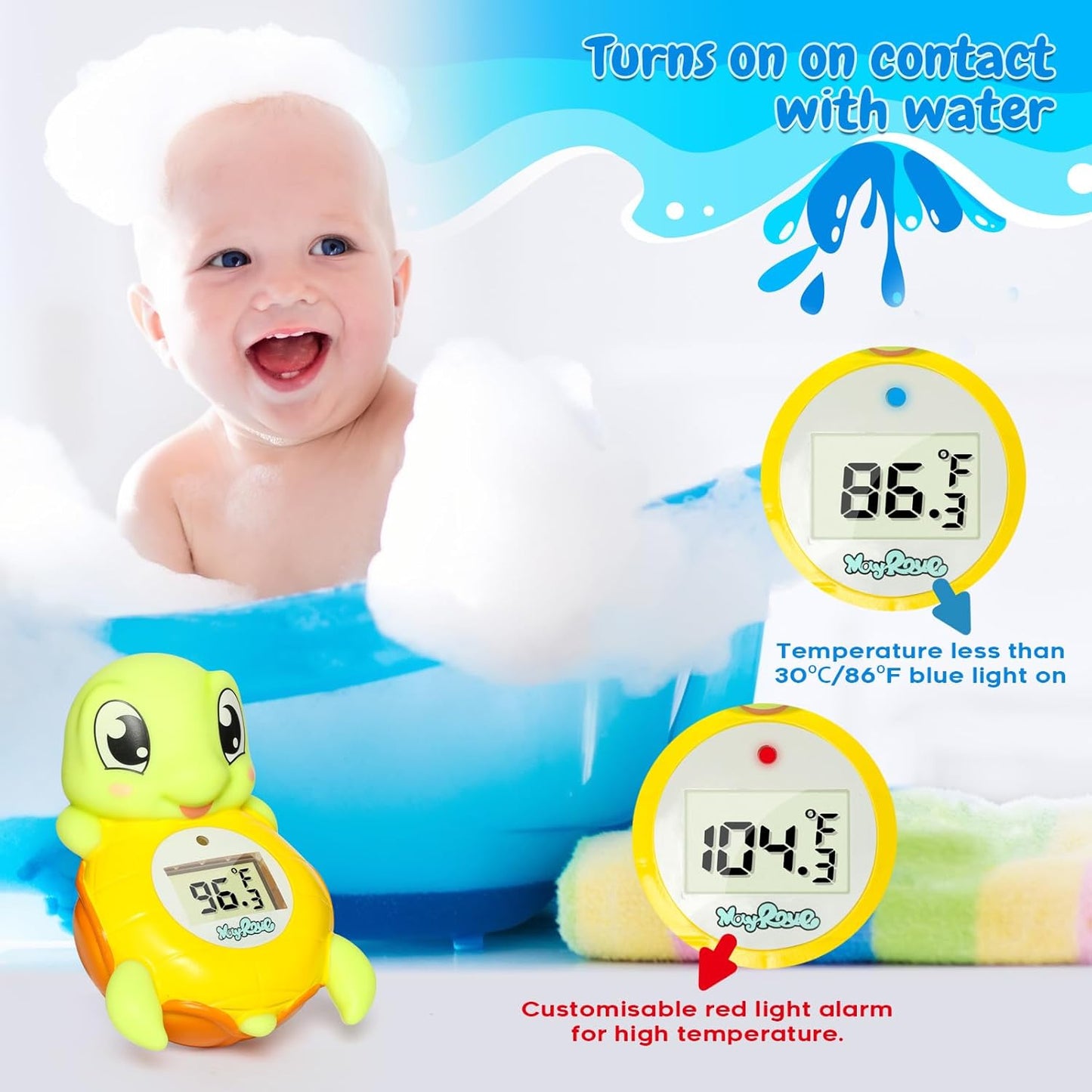 Turtle Baby Bath Thermometer The Infant Baby Bath Floating Toy Safety Temperature Water Thermometer