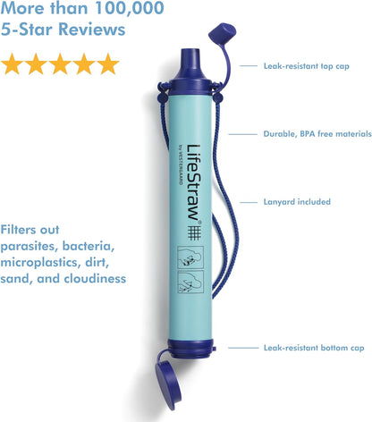 Personal Water Purifier for Hiking Camping Travel and Emergency Preparedness