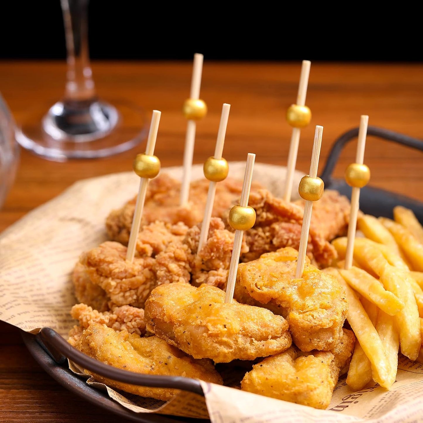 200 Pcs Cocktail Picks 4.7 Inch Toothpicks for Appetizers Bamboo Cocktail Sticks Skewers for Drinks Desserts