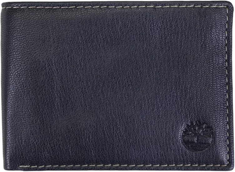 Men's Genuine Leather Passcase Security RFID Wallet