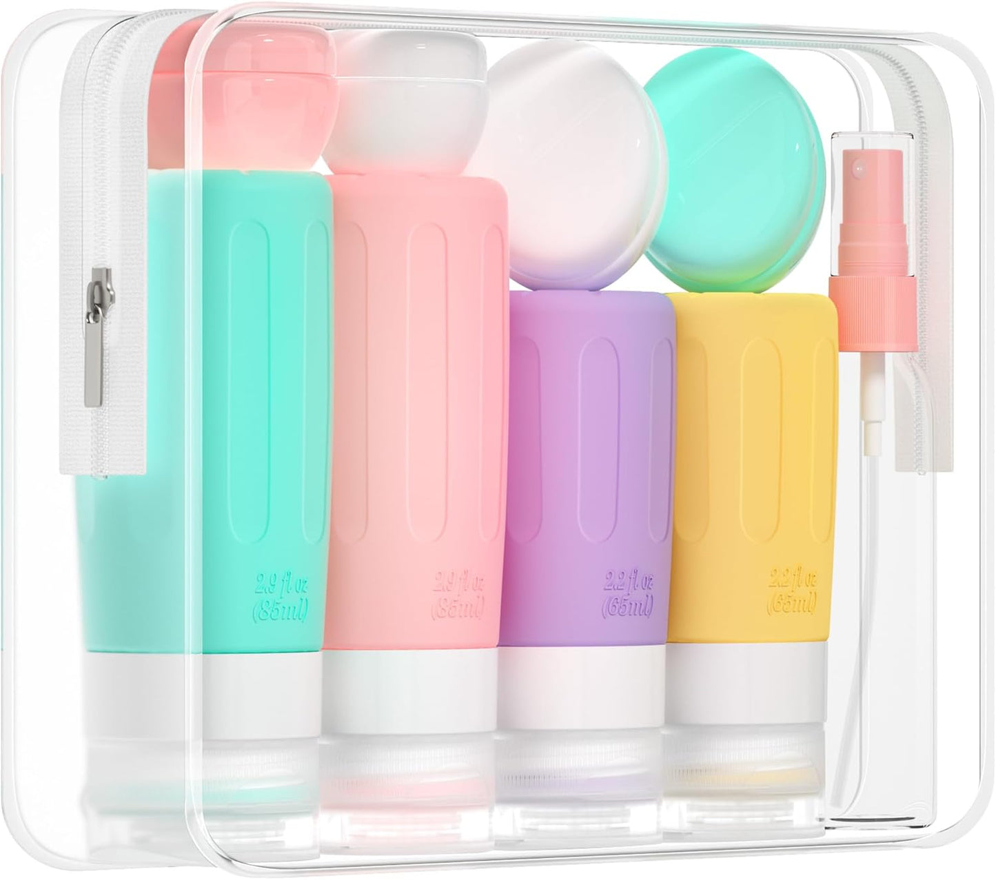 16 Pack Travel Bottles Set for Toiletries TSA Approved Travel Containers Leak Proof Silicone