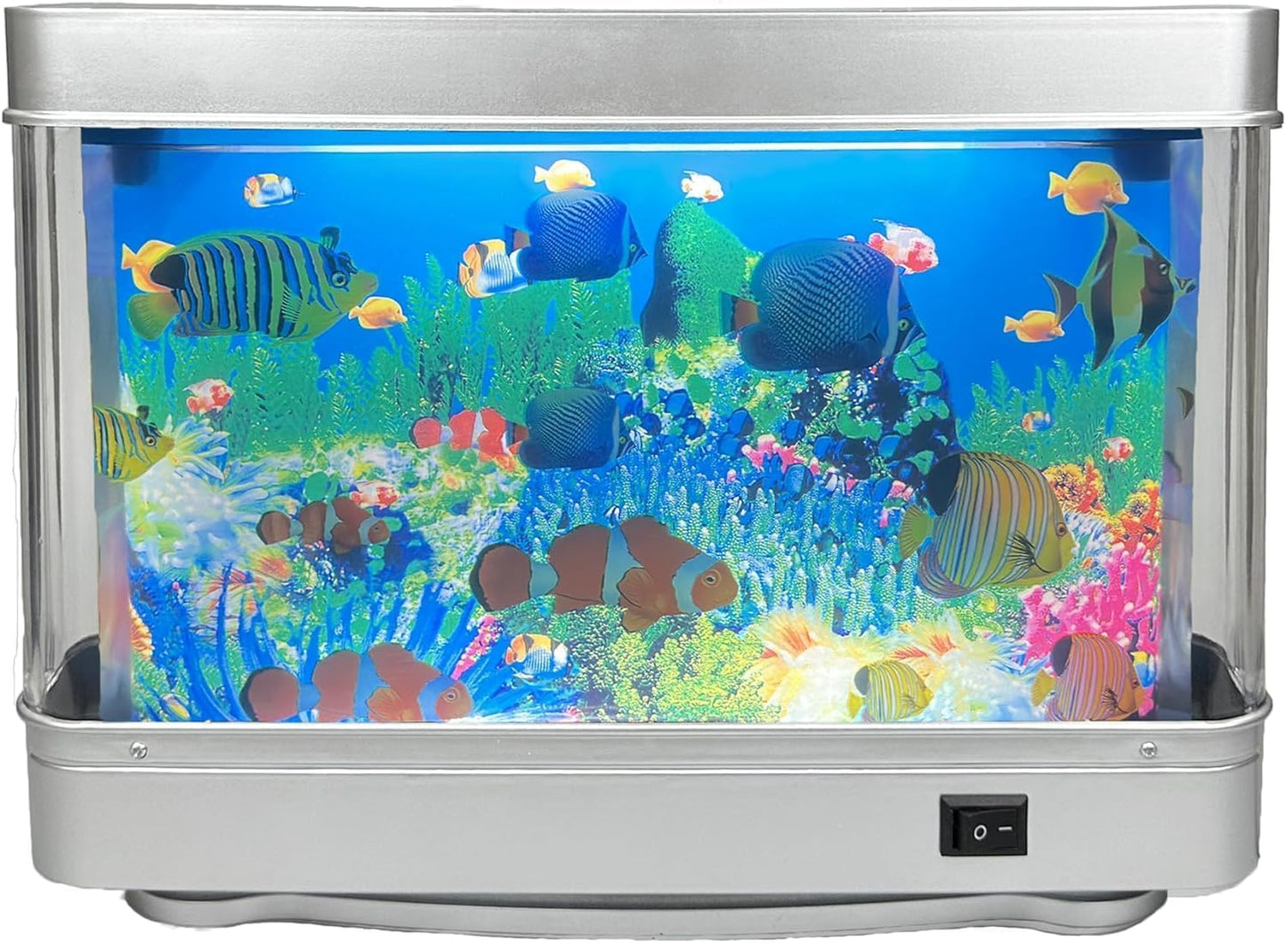 Fake Motion Fish Tank Mini Aquarium Artificial Tropical Decorative Lamp Night Light with Moving Fish