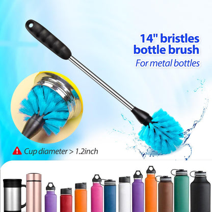 Bottle Brush Tube Cleaning Lab Set with Long Handle Cup Cleaner for Washing Narrow Neck Beer Wine