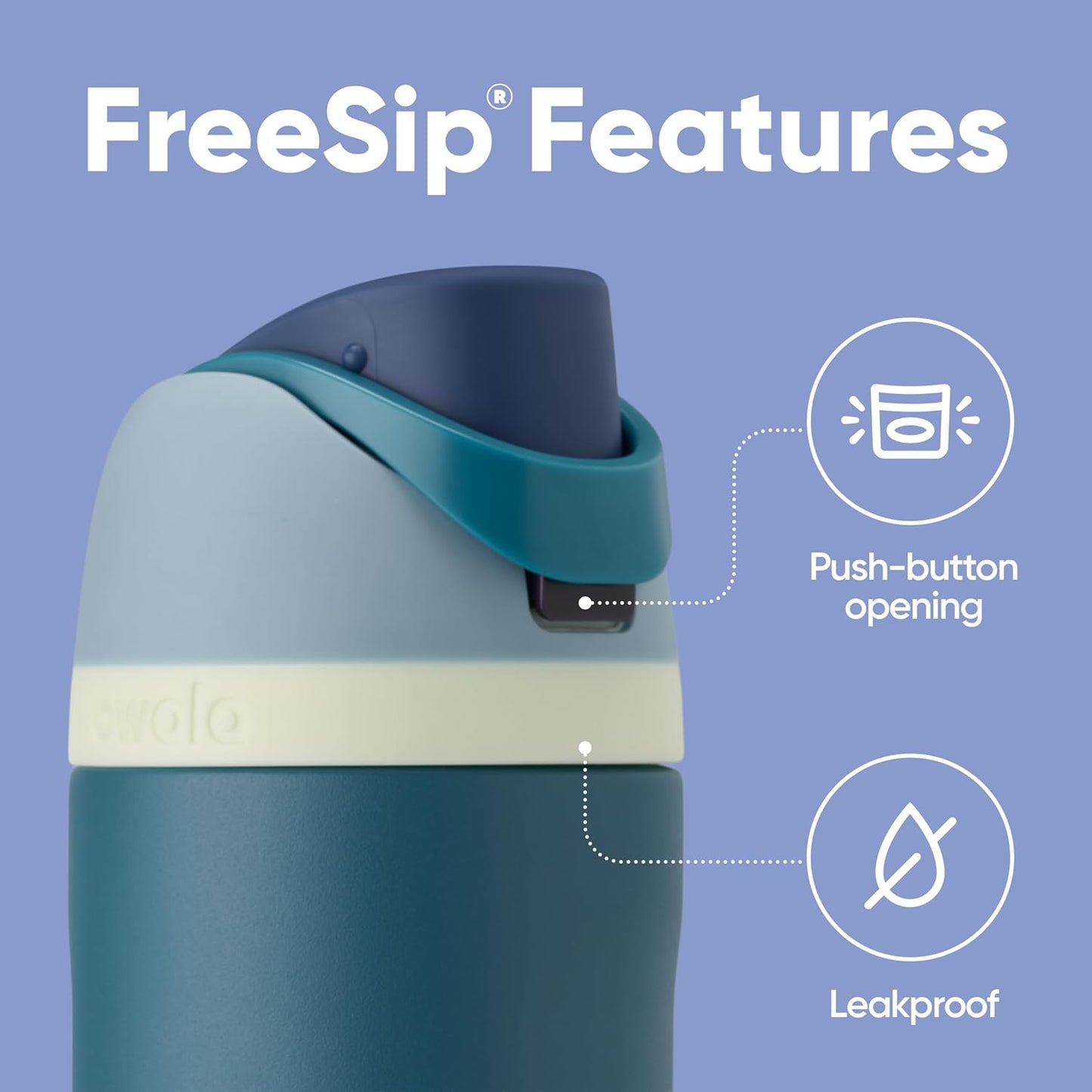Insulated Stainless Steel Water Bottle with Straw BPA Free Sports Water Bottle Great for Travel,