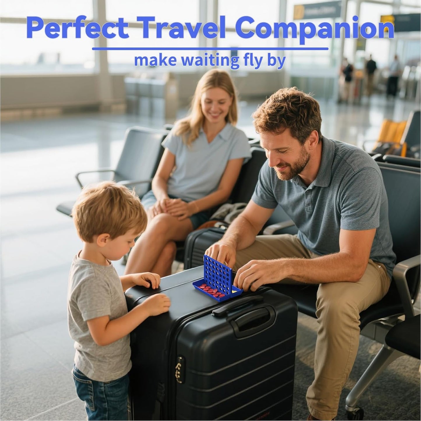 Travel Size 4 in a Row Game for Kids Ages 3+Christmas Stocking Stuffers Gifts for Boys Girls Teens