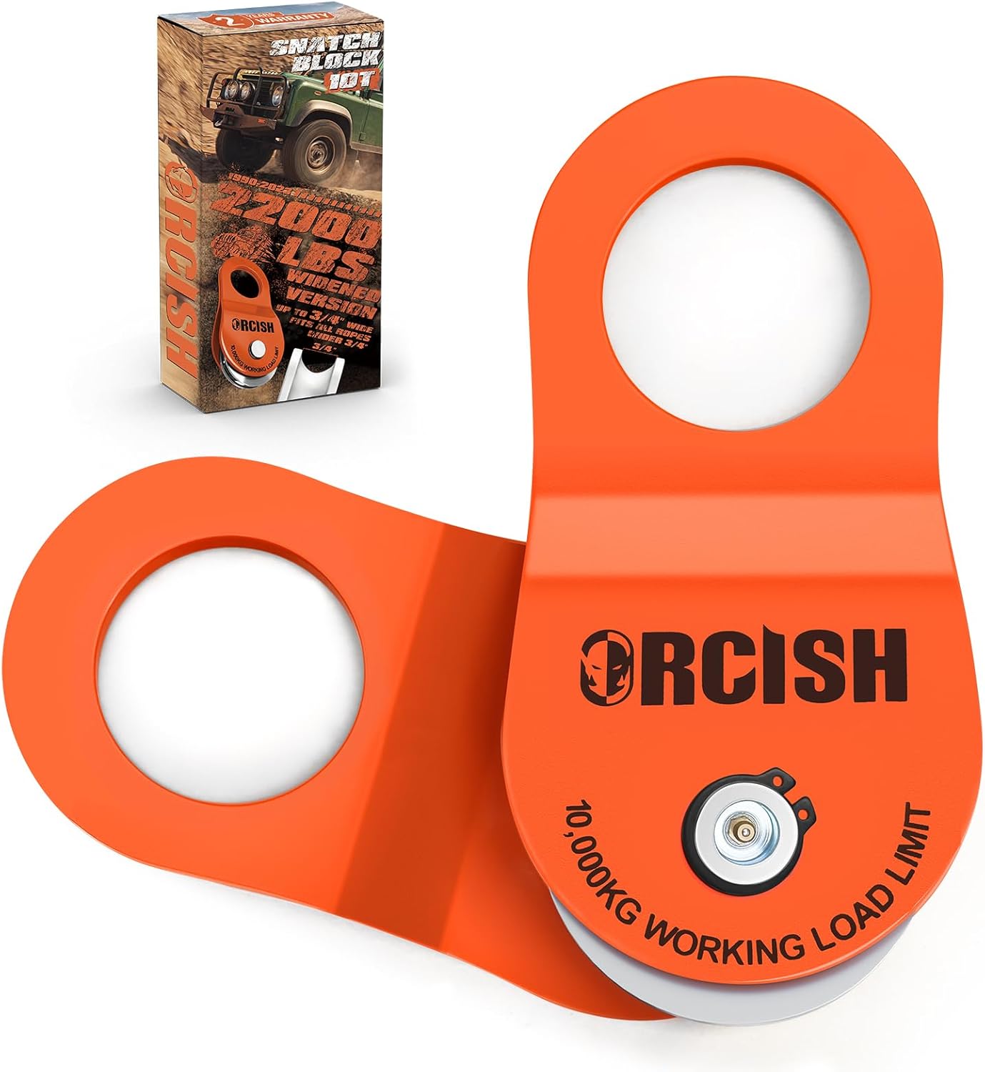22,000 LBS Capacity Block and Tackle Pulley System Work with 0-3/4” Rope Winch Hook Accessories, Heavy Duty