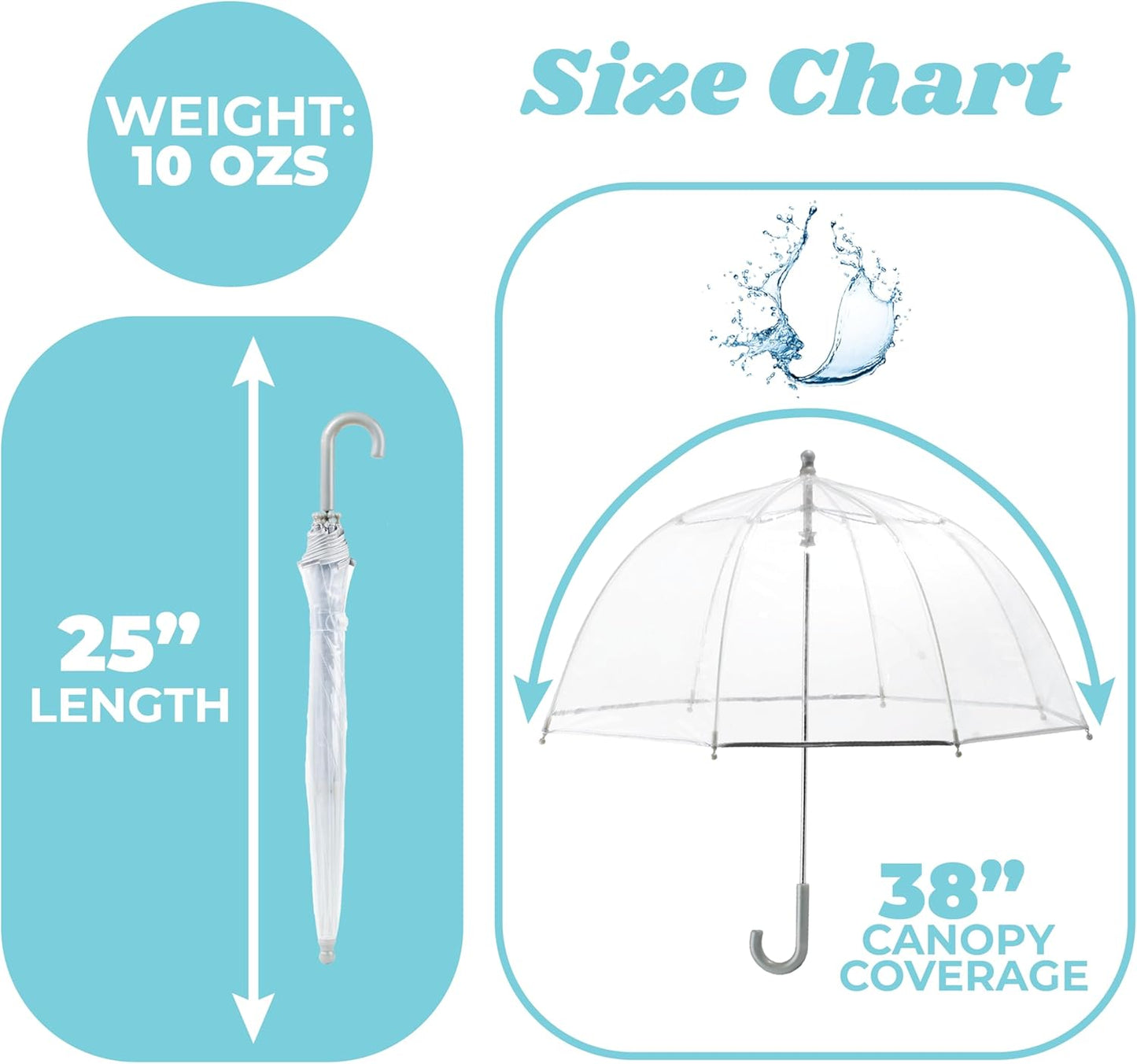 Bubble Umbrella with Dome Canopy Lightweight Design Wind and Rain Protection Umbrella Clear