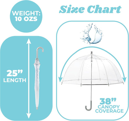 Bubble Umbrella with Dome Canopy Lightweight Design Wind and Rain Protection Umbrella Clear