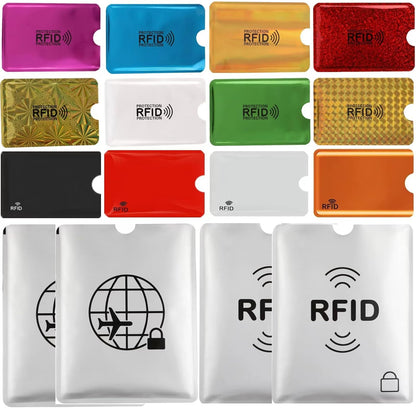 12 Colorful Credit Card Protector RFID Blocking Sleeve & 4 RFID Passport Holder Effectively Protect Your Credit
